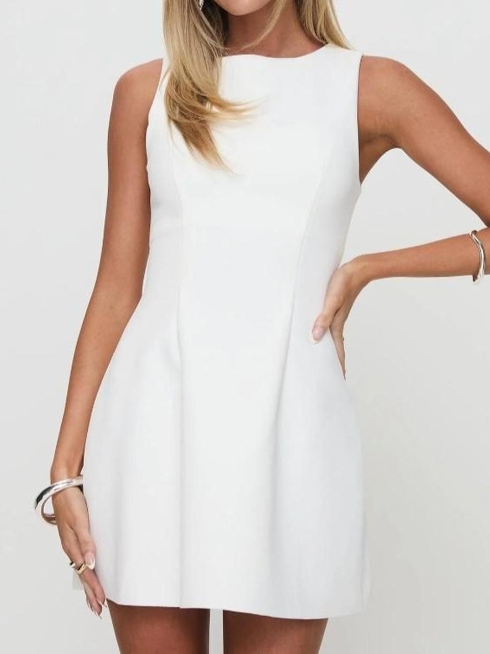Princess Polly Sleeveless Mini Dress in White